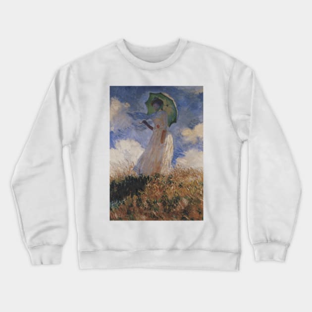 Woman with an Umbrella by Claude Monet Crewneck Sweatshirt by Naves